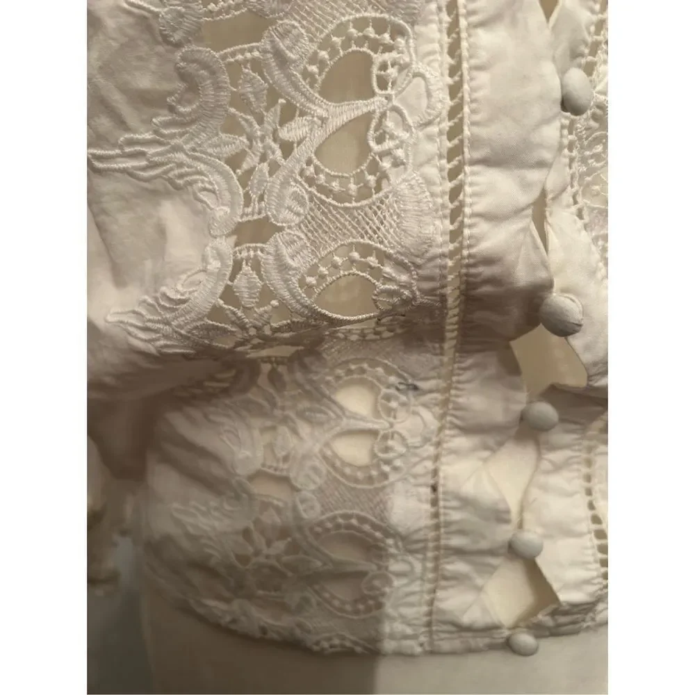 Free people Louella Embroidered Top size L